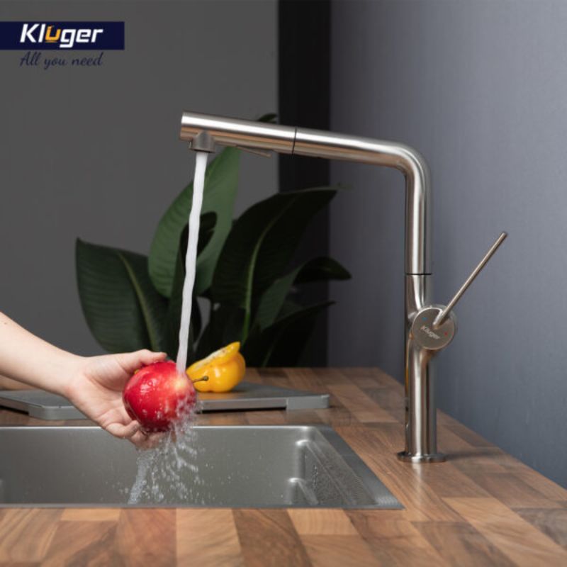 Ảnh vòi rửa bát nóng lạnh Kluger KLF0001S có dây rút Ảnh vòi rửa bát nóng lạnh Kluger KLF0001S có dây rút