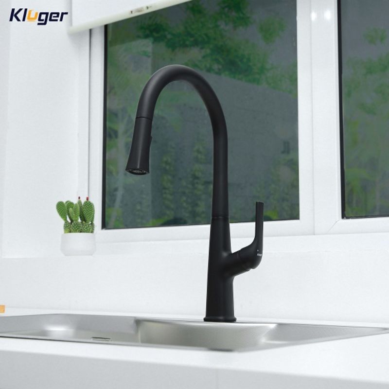 Ảnh vòi rửa bát nóng lạnh Kluger KLF0002B có dây rút Ảnh vòi rửa bát nóng lạnh Kluger KLF0002B có dây rút