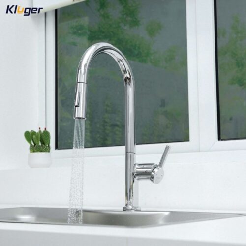 Vòi rửa bát nóng lạnh Kluger KLF0003C có dây rút 4 Ảnh vòi rửa bát nóng lạnh Kluger KLF0003C có dây rút