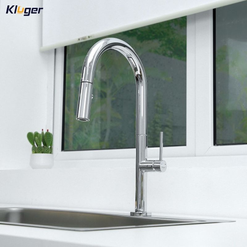 Ảnh vòi rửa bát nóng lạnh Kluger KLF0010C có dây rút Ảnh vòi rửa bát nóng lạnh Kluger KLF0010C có dây rút