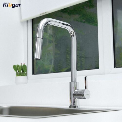 Vòi rửa bát nóng lạnh Kluger KLF0011C có dây rút 4 Ảnh vòi rửa bát nóng lạnh Kluger KLF0011C có dây rút