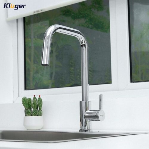 Vòi rửa bát nóng lạnh Kluger KLF0015C có dây rút 4 Ảnh vòi rửa bát nóng lạnh Kluger KLF0015C có dây rút