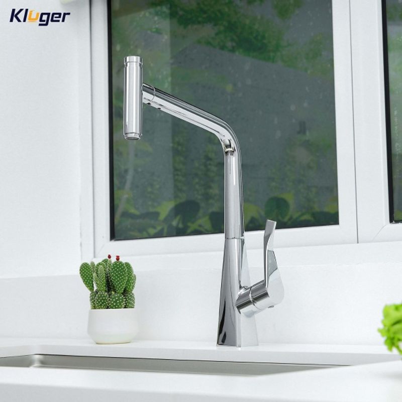 Ảnh vòi rửa bát nóng lạnh Kluger KLF0016C có dây rút Ảnh vòi rửa bát nóng lạnh Kluger KLF0016C có dây rút
