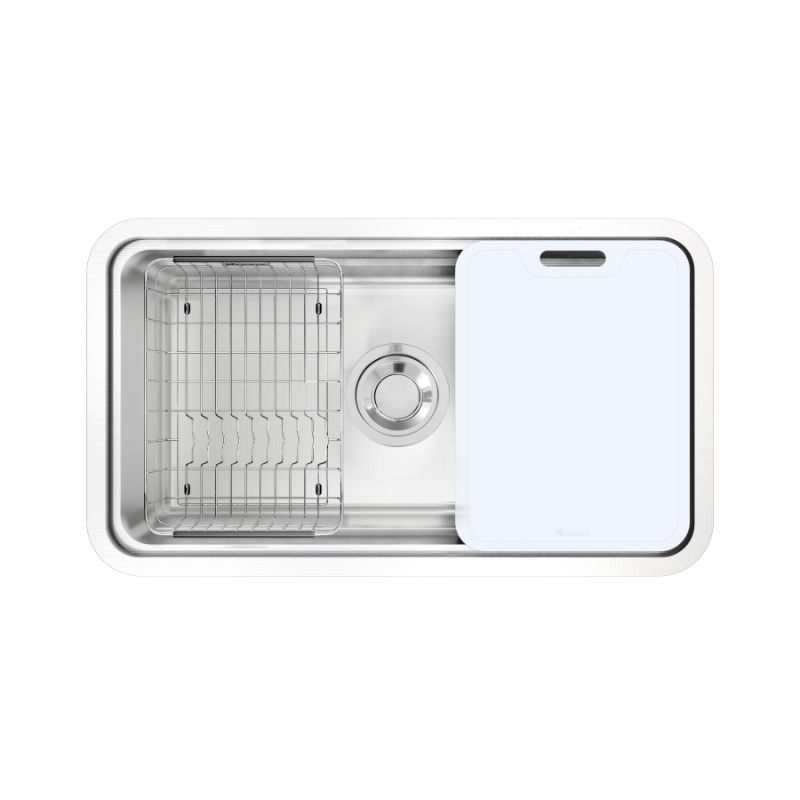 Chậu rửa bát inox 1 hố Konox KN8347SU Dekor Basic Chậu rửa bát inox 1 hố Konox KN8347SU Dekor Basic
