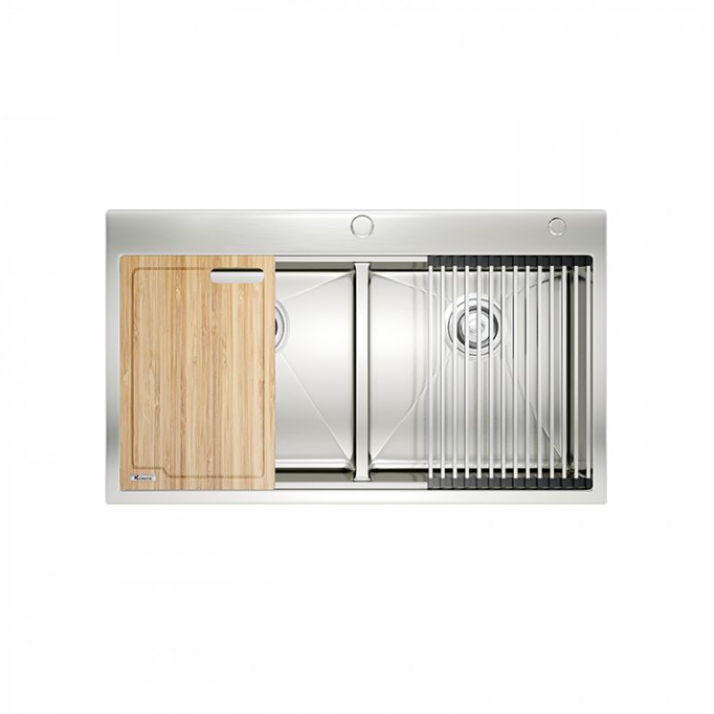 Chậu rửa bát inox 2 hố Konox KN8850TD Chậu rửa bát inox 2 hố Konox KN8850TD