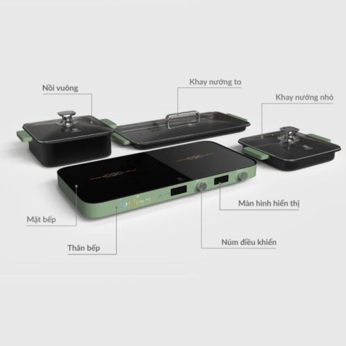 Bếp từ đôi Hawonkoo MCEH-200-II-GE di động 4 Chi tiết bếp từ đôi Hawonkoo MCEH-200-II-GE di động