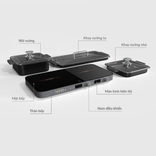 Bếp từ đôi Hawonkoo MCEH-200-II-GR di động 4 Chi tiết bếp từ đôi Hawonkoo MCEH-200-II-GR di động