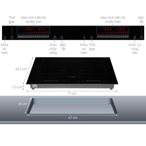 Bếp từ kết hợp hồng ngoại Junger SIS-66 lắp âm 4 Chi tiết bếp từ kết hợp hồng ngoại Junger SIS-66 lắp âm