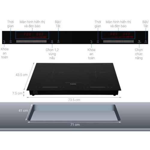 Bếp từ kết hợp hồng ngoại Junger SIS-68 lắp âm 4 Chi tiết bếp từ kết hợp hồng ngoại Junger SIS-68 lắp âm
