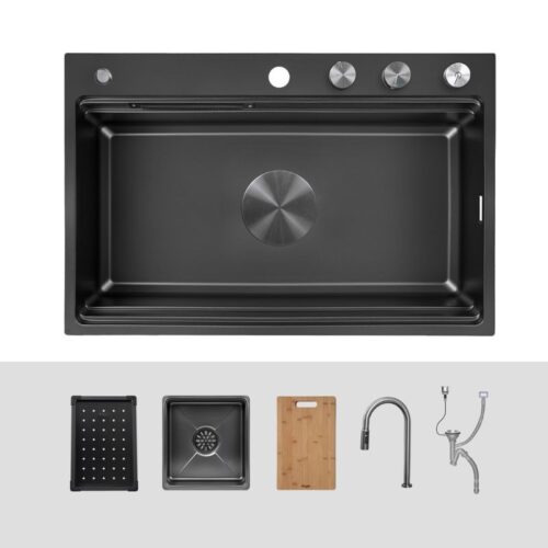 Chậu rửa bát 1 hố Kluger KWF8161FB-S76W Plus 4 Chi tiết chậu rửa bát 1 hố Kluger KWF8161FB-S76W Plus