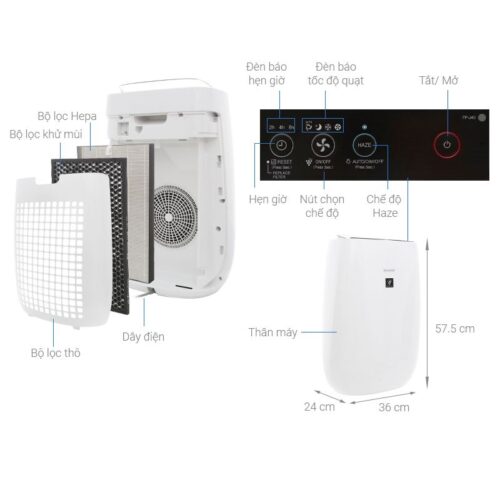 Máy tạo ion và lọc khí Sharp FP-J40E-W 2 Chi tiết máy tạo ion và lọc khí Sharp FP-J40E-W
