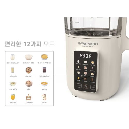 Máy làm sữa hạt Hawonkoo SMH-121 4 Chức năng máy làm sữa hạt Hawonkoo SMH-121