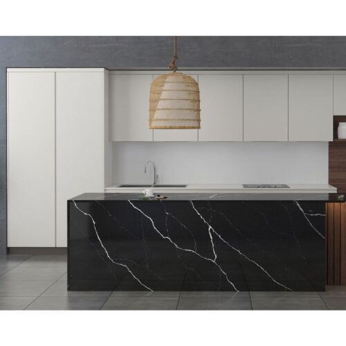 Đá nhân tạo Vicostone Nero Marquina BQ8740 3 hinh anh da nhan tao vicostone nero marquina bq8740