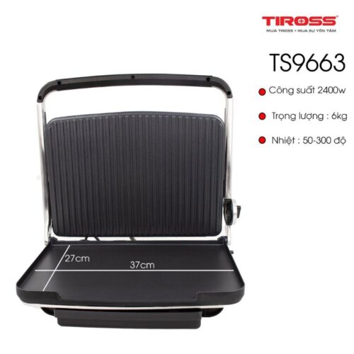 Lò nướng điện (kẹp nướng) đa năng Tiross TS9663 4 Hình ảnh lò nướng điện (kẹp nướng) đa năng Tiross TS9663