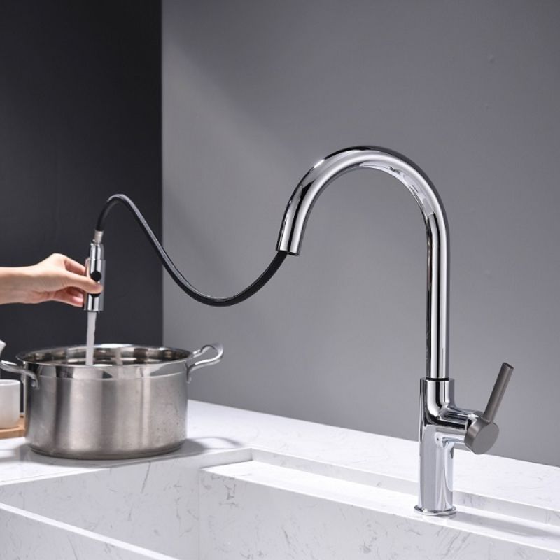 Ảnh vòi rửa bát nóng lạnh Kluger KLF0005C có dây rút Ảnh vòi rửa bát nóng lạnh Kluger KLF0005C có dây rút