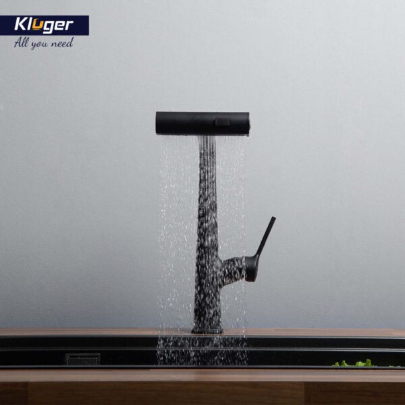 Ảnh vòi rửa bát nóng lạnh Kluger KLF0018B có dây rút Ảnh vòi rửa bát nóng lạnh Kluger KLF0018B có dây rút