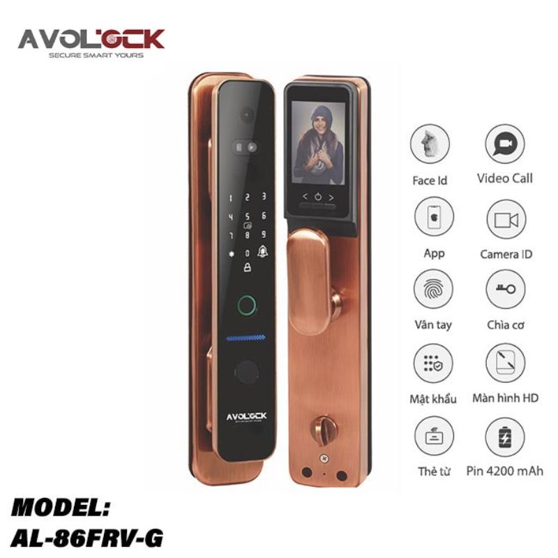 Khóa cửa thông minh Avolock AL-86FRV-G Khóa cửa thông minh Avolock AL-86FRV-G