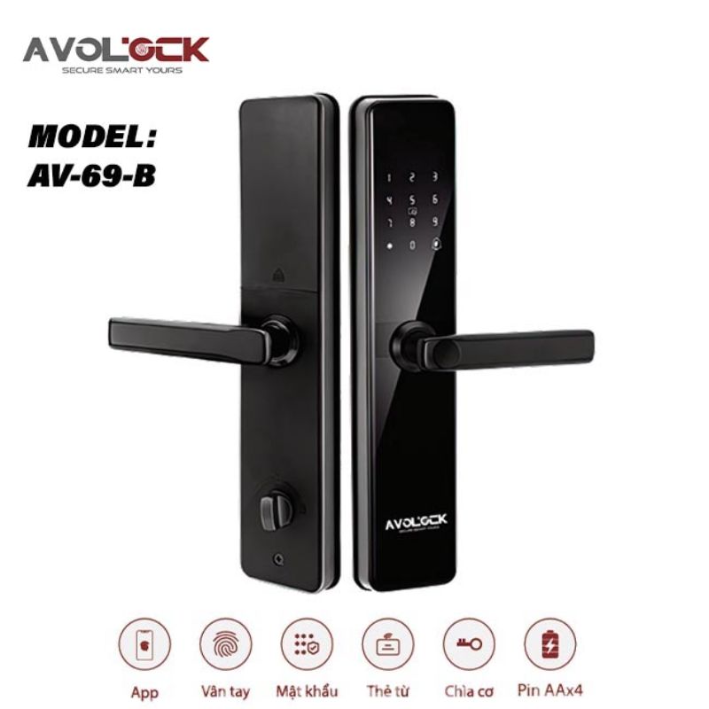 Khóa cửa điện tử Avolock AV-69-B Khóa cửa điện tử Avolock AV-69-B