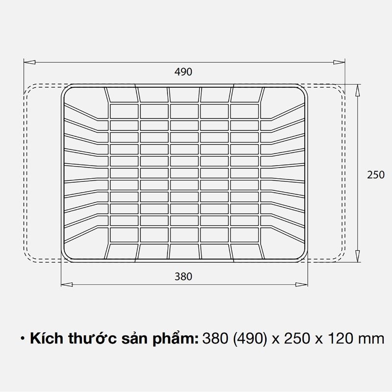 Kích thước giỏ để đồ inox Kluger KB-601S Kích thước giỏ để đồ inox Kluger KB-601S