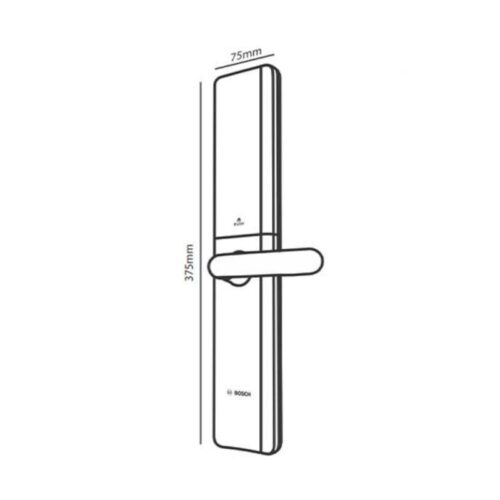 Khóa cửa vân tay Bosch ID80 EU Gray 3 Kích thước khóa cửa vân tay Bosch ID80 EU Gray
