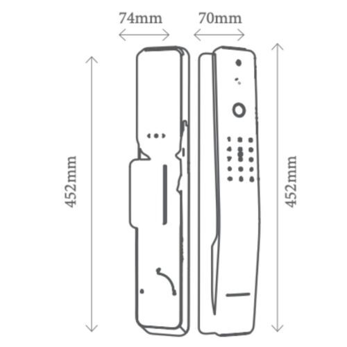 Khóa thông minh Avolock AL-85FRVT-B 3 Kích thước khóa thông minh Avolock AL-85FRVT-B