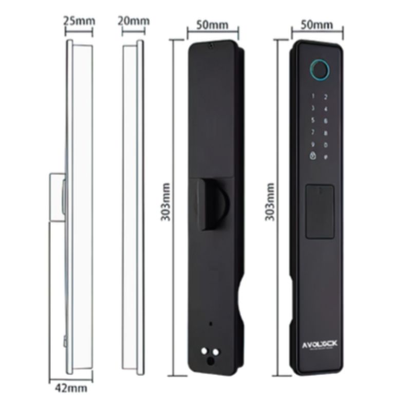 Kích thước khóa thông minh Avolock AN-396-B Kích thước khóa thông minh Avolock AN-396-B