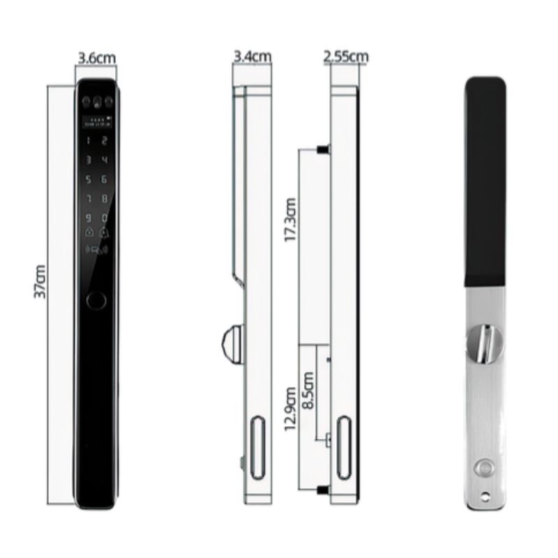 Kích thước khóa thông minh Avolock AN-399F-G Kích thước khóa thông minh Avolock AN-399F-G