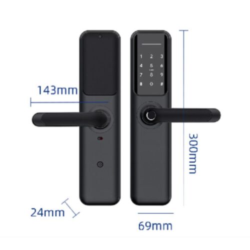Khóa cửa vân tay Avolock AV-63-Black 3 Kích thước khóa cửa vân tay Avolock AV-63-Black