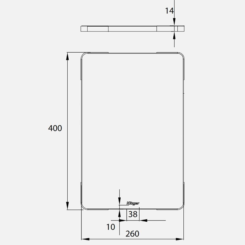 Kích thước thớt inox Kluger KCB-121FB Kích thước thớt inox Kluger KCB-121FB