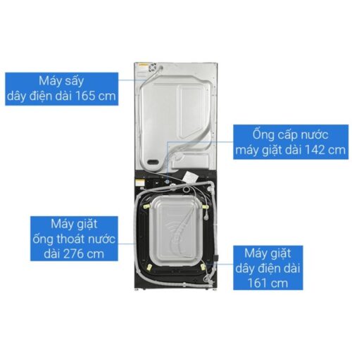 Tháp giặt sấy LG WT2517NHEG ABGPEVN 4 Mặt sau tháp giặt sấy LG WT2517NHEG ABGPEVN