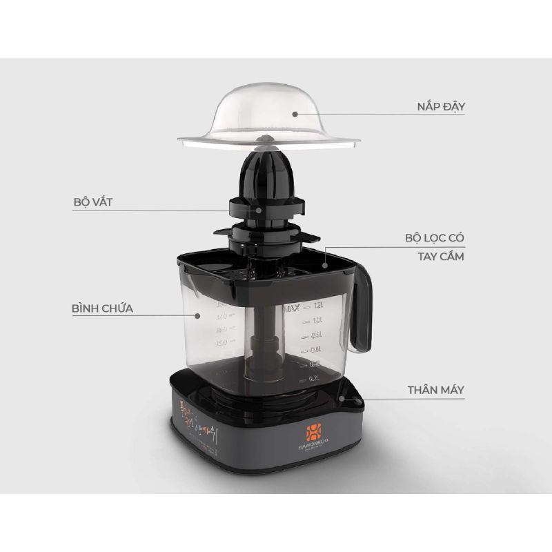 Thiết kế máy vắt cam Hawonkoo OJH-120-GR Thiết kế máy vắt cam Hawonkoo OJH-120-GR