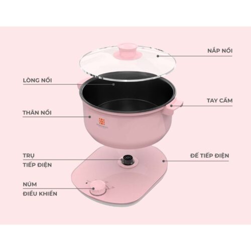 Nồi lẩu điện Hawonkoo HEH-100-PK 4 Thiết kế nồi lẩu điện Hawonkoo HEH-100-PK