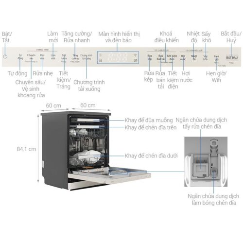 Máy rửa bát độc lập LG LDT14BGA3 ANBPEVN 5 Thông số máy rửa bát độc lập LG LDT14BGA3 ANBPEVN