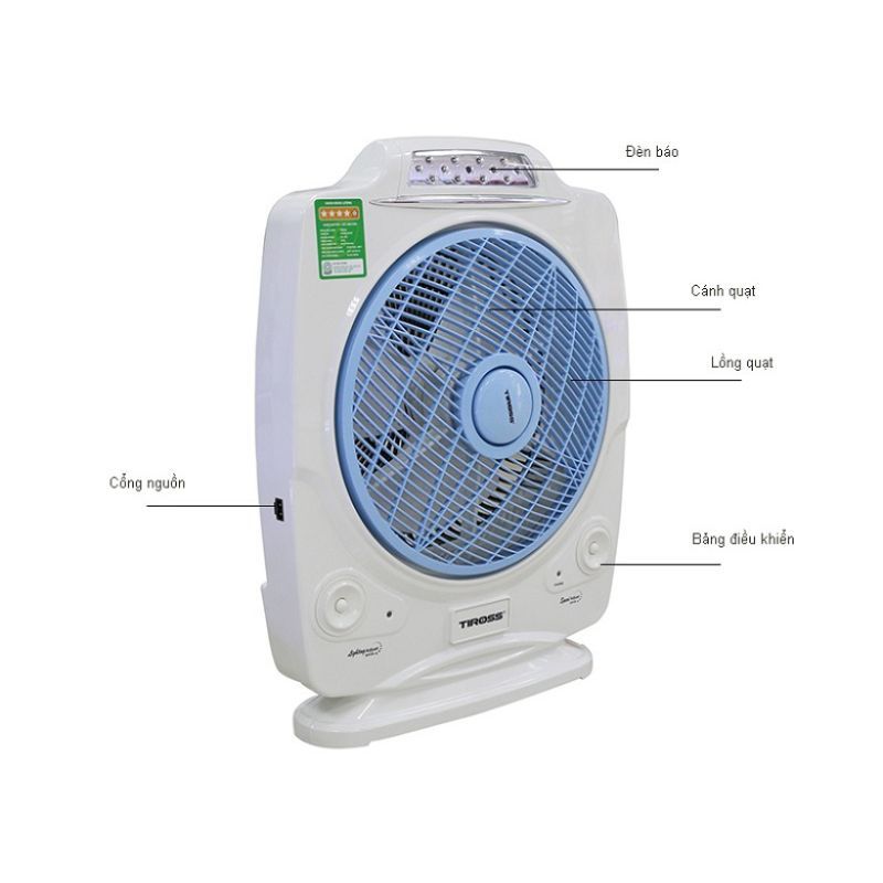 Thông số quạt tích điện Tiross TS917 Thông số quạt tích điện Tiross TS917