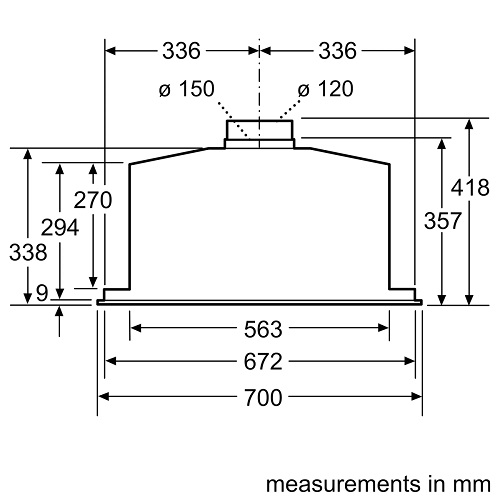 Máy hút mùi Bosch DHL785C 12 Kích thước Máy hút mùi Bosch DHL785C