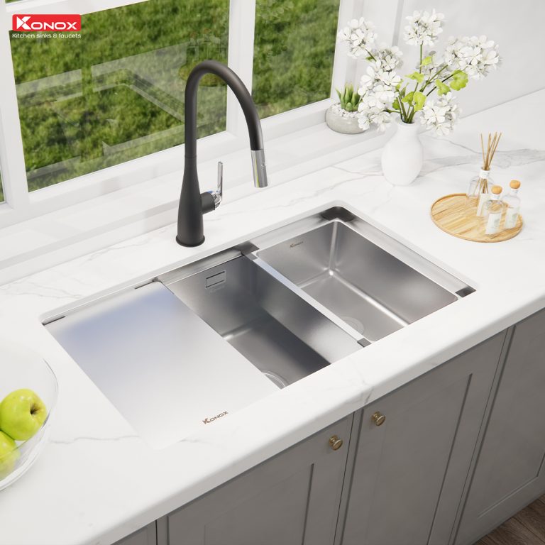 Chậu rửa bát Konox chống xước KN8146SU Dekor 5 KN8146SU Dekor 3