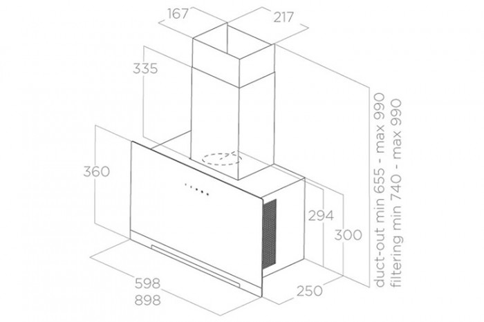 Máy hút mùi áp tường Elica APLOMB BL/A/90 PRF0166939 9 May-hut-mui-am-tu-Elica-APLOMB