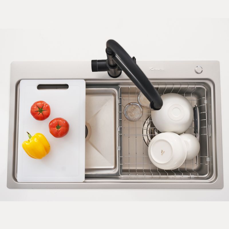 Ảnh chậu rửa bát inox 1 hố Konox Workstation Sink KN8048TS Dekor Ảnh chậu rửa bát inox 1 hố Konox Workstation Sink KN8048TS Dekor