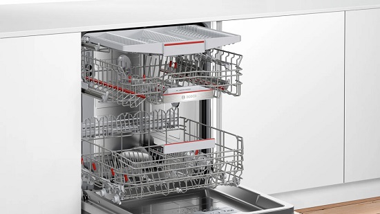 Máy rửa bát bán âm Bosch SMI6ZCS16E Serie 6 12 hệ thống khay rửa của máy rửa bát bán âm Bosch SMI6ZCS16E Serie 6