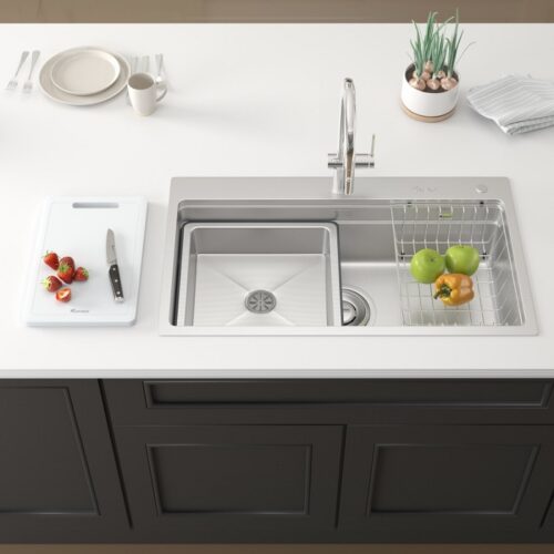 Chậu rửa bát 1 hố Konox KN8751TS Dekor 4 Ảnh thực tế chậu rửa bát 1 hố Konox KN8751TS Dekor