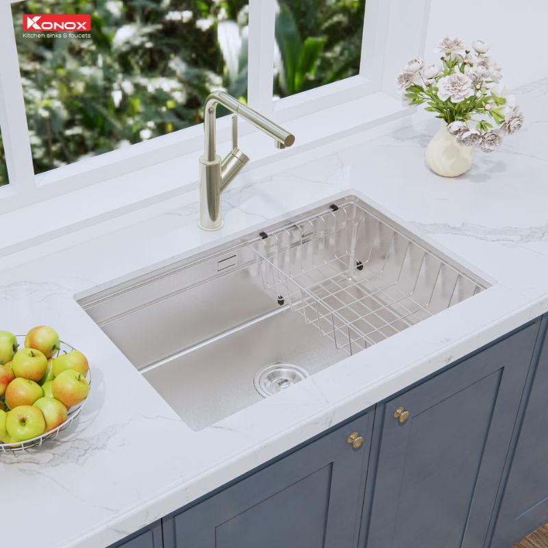 Chậu rửa bát Konox chống xước Workstation Sink – Undermount Sink KN7044SU Dekor Hình ảnh chậu rửa bát Konox chống xước Workstation Sink – Undermount Sink KN7044SU Dekor