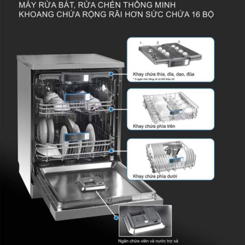 Máy rửa bát độc lập Spelier SP 16DWKT/B 5 Khay máy rửa bát độc lập Spelier SP 16DWKT/B