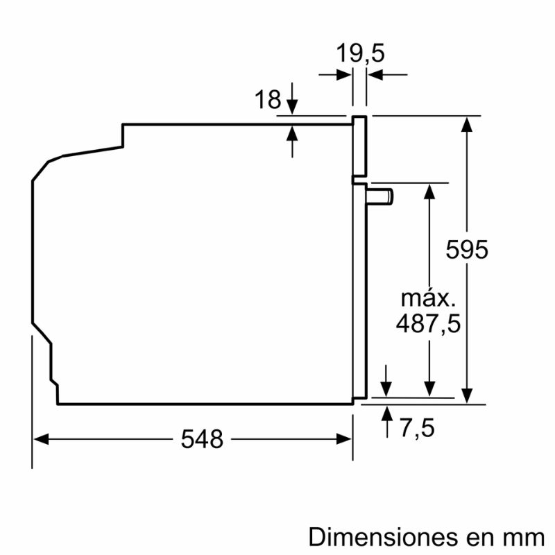 Kích thước lò nướng âm tủ 71L Bosch HBG7241B1 Kích thước lò nướng âm tủ 71L Bosch HBG7241B1