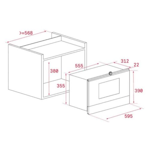 Lò vi sóng kết hợp nướng Teka MAESTRO ML 8220 BIS L BK 112030001 3 Kích thước lò vi sóng kết hợp nướng Teka MAESTRO ML 8220 BIS L BK 112030001