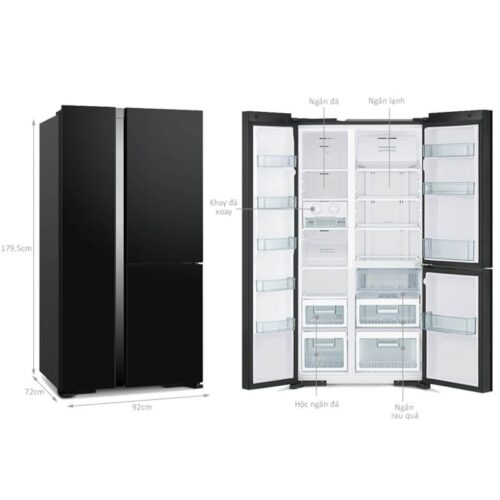 Tủ lạnh 3 cánh side by side 590 lít Hitachi M800PGV0 GBK 5 Kích thước tủ lạnh 3 cánh side by side 590 lít Hitachi M800PGV0 GBK