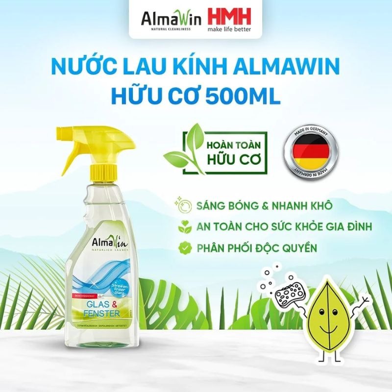 Nước lau kính Almawin hữu cơ 500ml HMH.8034500 Nước lau kính Almawin hữu cơ 500ml HMH.8034500