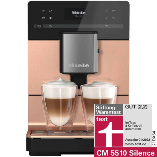 Máy pha cafe tự động Miele CM5510-Rosegold PearlFinish Máy pha cafe tự động Miele CM5510-Rosegold PearlFinish