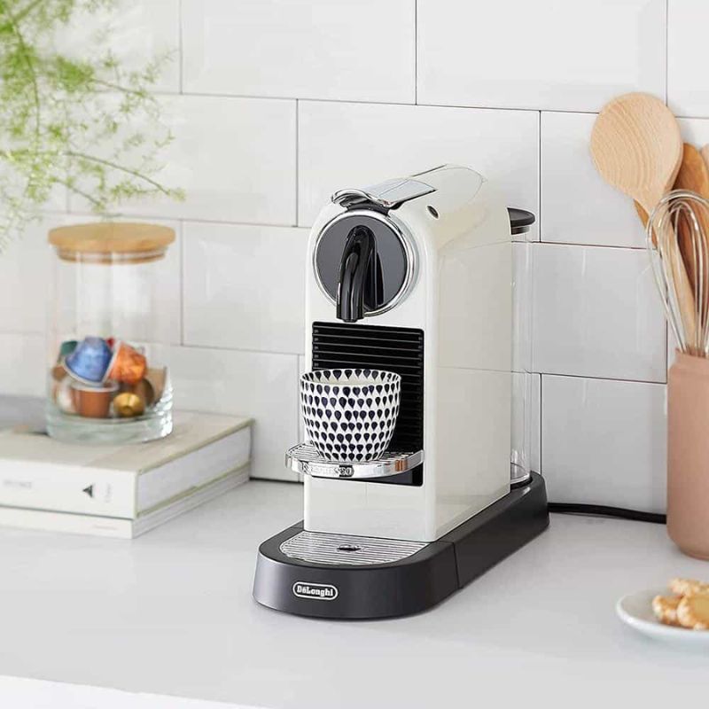 Ảnh thực tế máy pha cafe viên nén DeLonghi EN167.W Citiz Ảnh thực tế máy pha cafe viên nén DeLonghi EN167.W Citiz