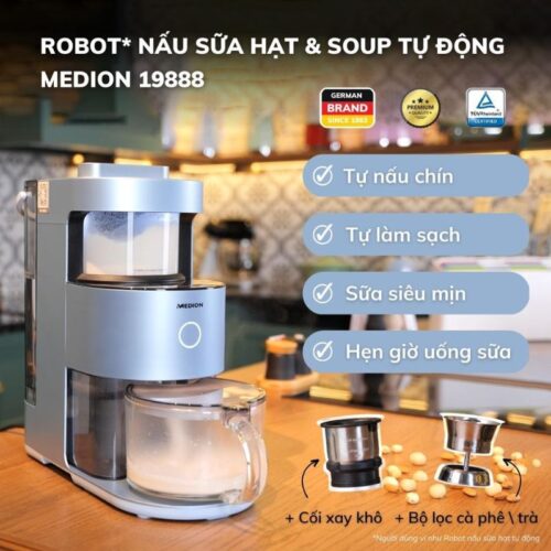Máy làm sữa hạt tự động Medion MD 19888 4 Ảnh máy làm sữa hạt tự động Medion MD 19888