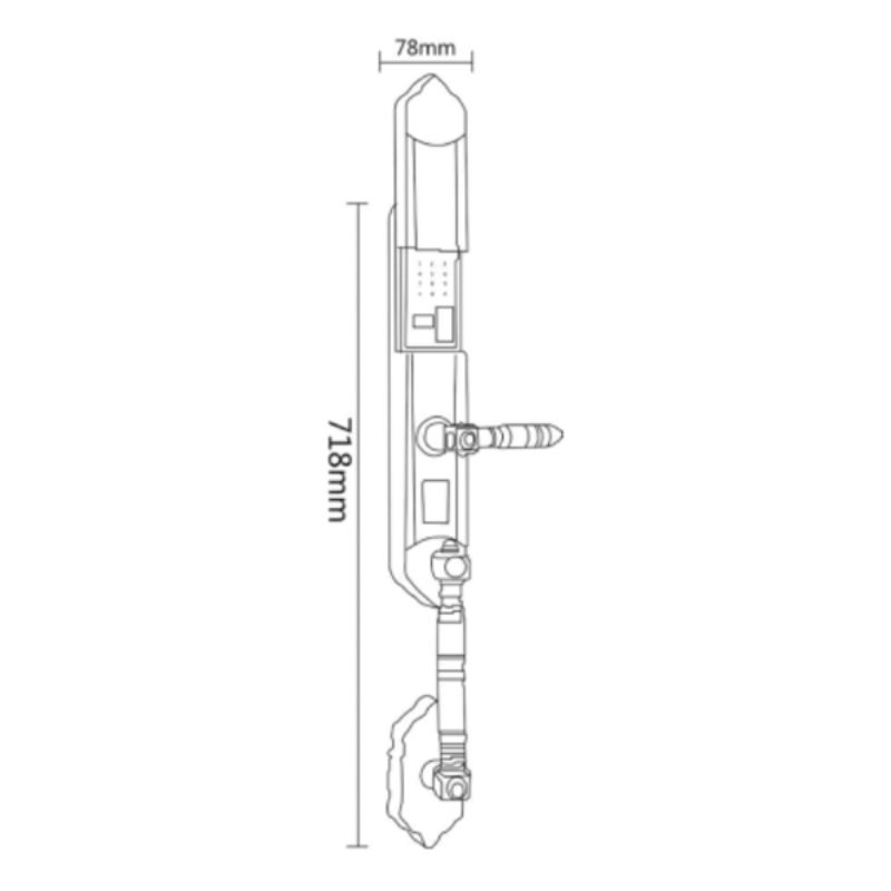 Kích thước khóa điện tử Hyundai HY-SLC8820 BRONZE Kích thước khóa điện tử Hyundai HY-SLC8820 BRONZE